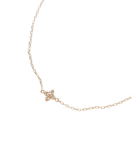 SAMANTHA SILVA「K10 PG ダイヤモンド フラワー ブレスレット」|ブレスレット・バングル|