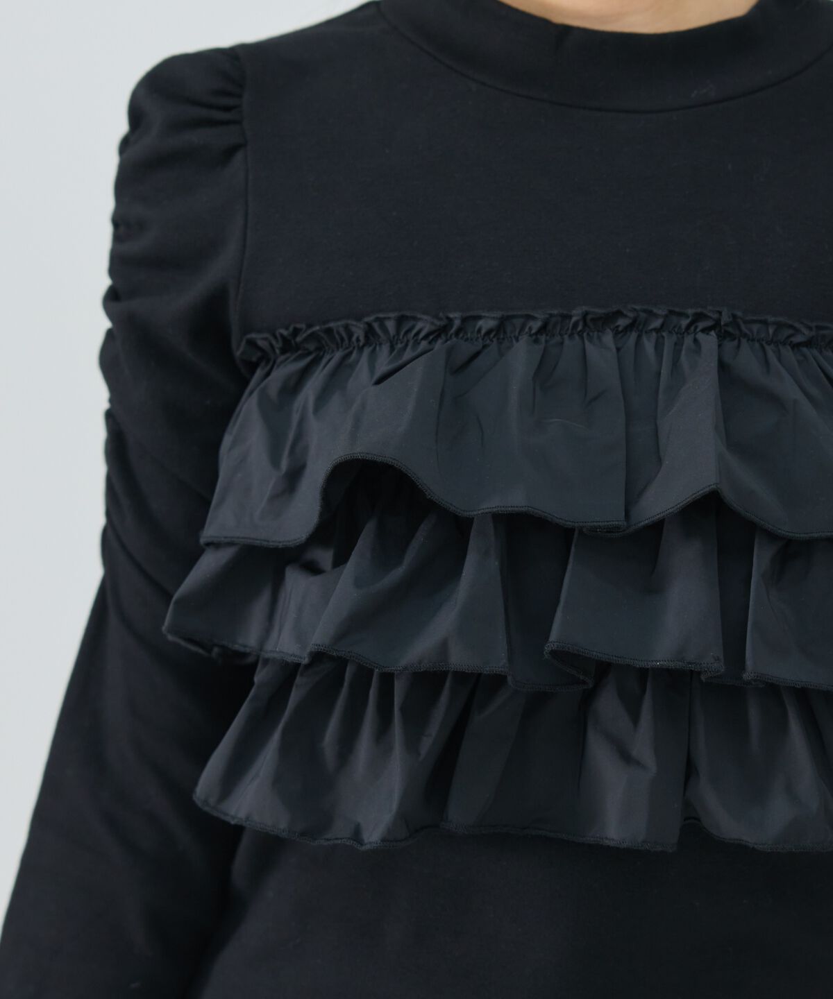 REDYAZEL「異素材フリルトップス」|Tシャツ・カットソー|