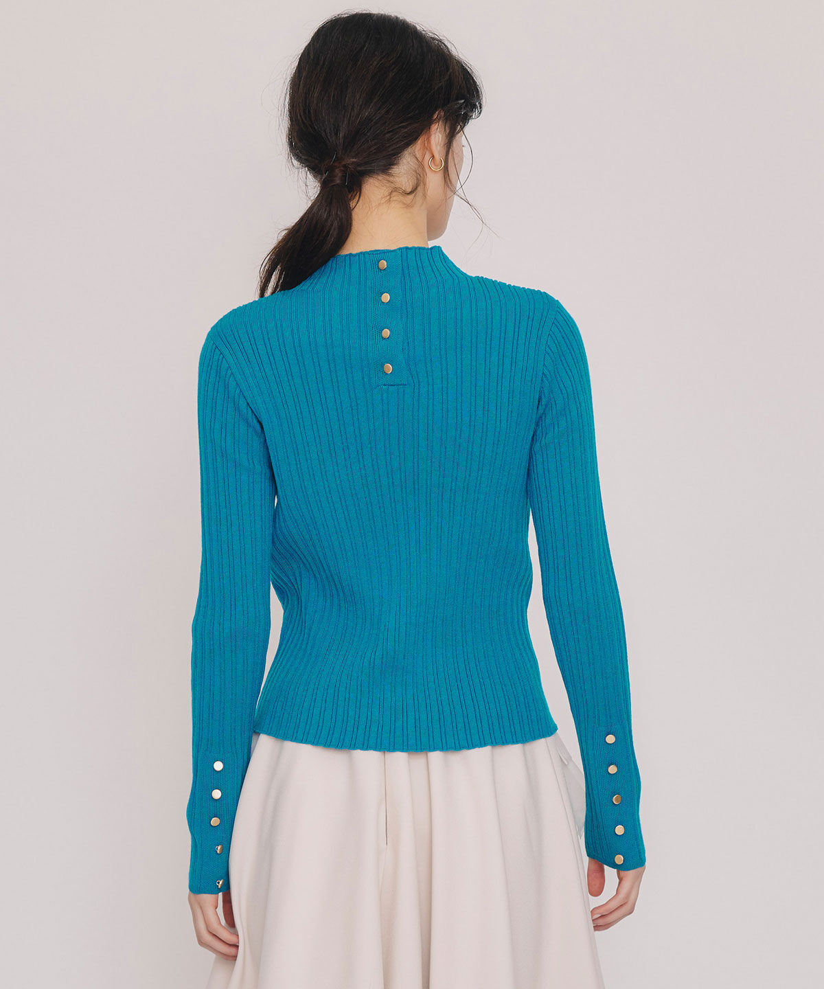 REDYAZEL「レイヤードデザインランダムリブニットプルオーバー」|ニット・セーター|