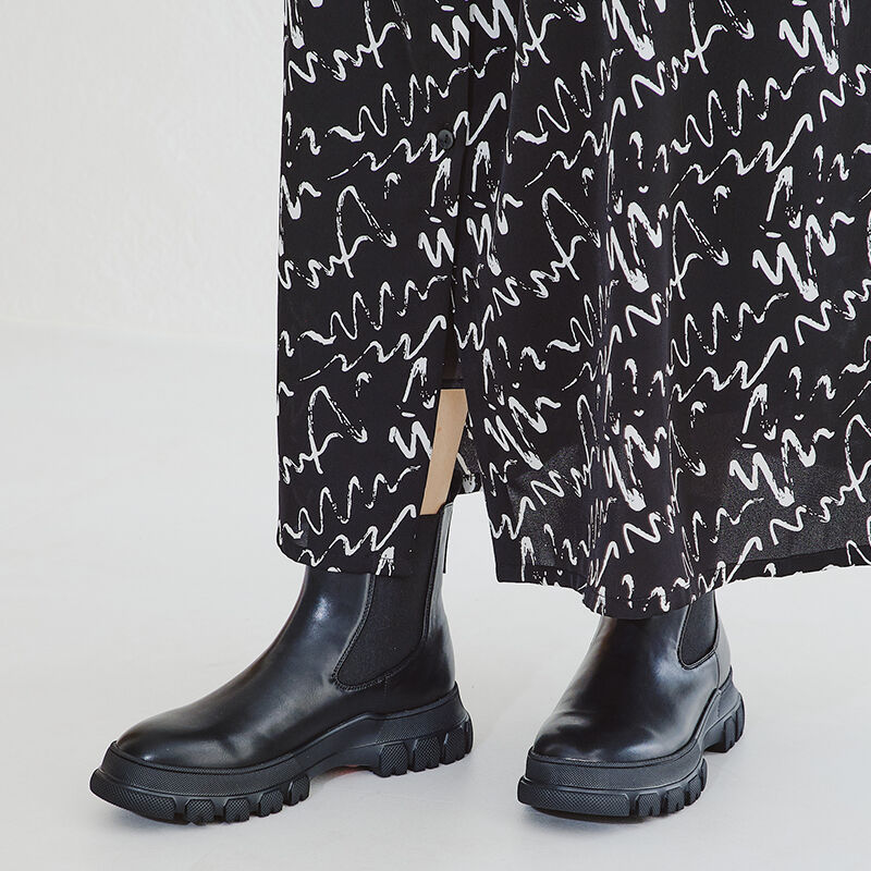 ORiental TRaffic「ボリュームソールサイドゴアブーツ/21404」|ショートブーツ|BLACK