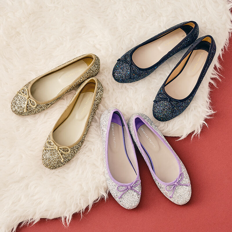 ORiental TRaffic「グリッターバレエシューズ/31312」|パンプス|