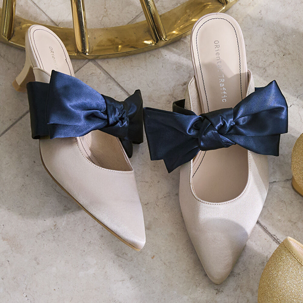 ORiental TRaffic「リボンミュールパンプス/41109」|パンプス|BEIGE