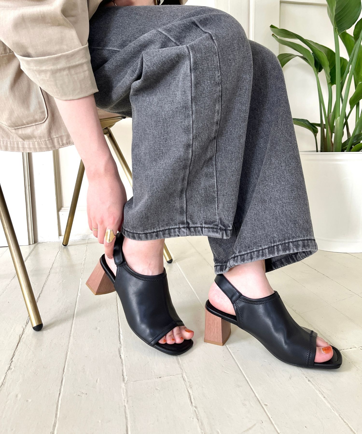 ORiental TRaffic「甲深ソフトレザーサンダル/41203」|サンダル|