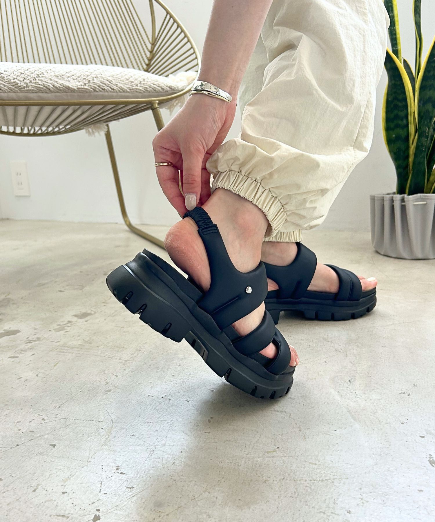 ORiental TRaffic「【アウトレット価格】パデットベルトスニーカーソールサンダル/41216 サンダル 人気 売れてる 厚底」|サンダル|