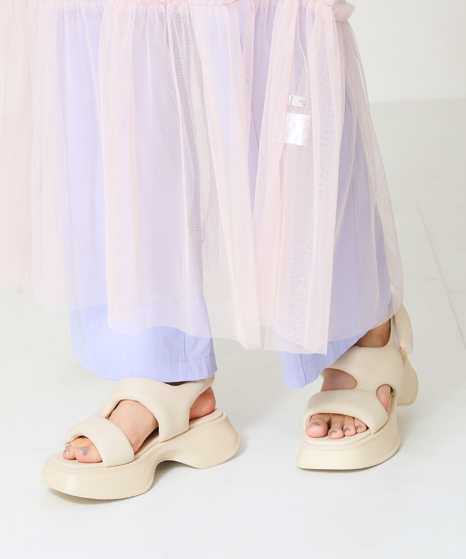 ORiental TRaffic「【定番】パデットベルトフレアソールサンダル/41235 サンダル」|サンダル|