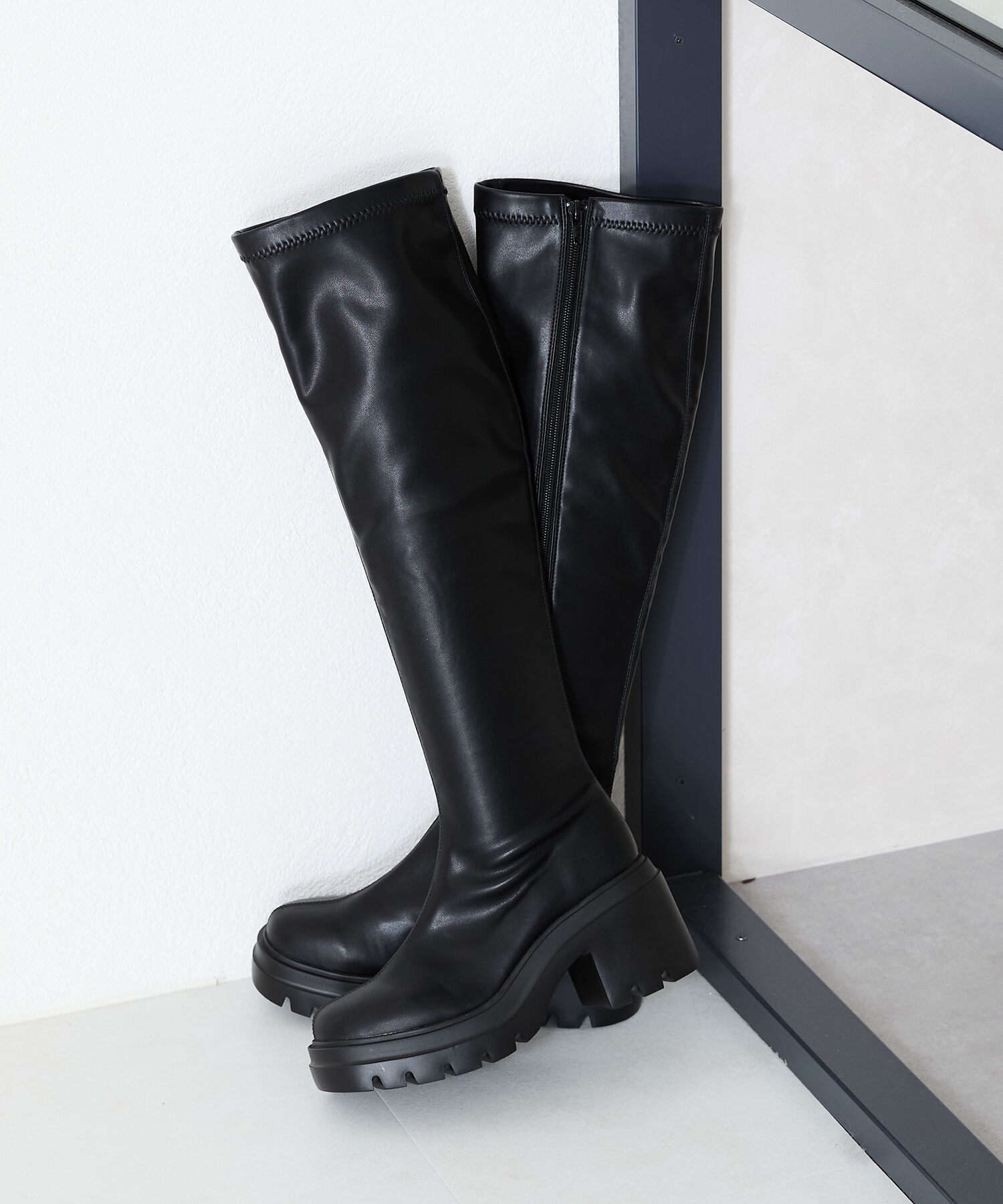 ORiental TRaffic「ストレッチニーハイブーツ/41505 ロング ヒール8.5ｃｍ」|ロングブーツ|