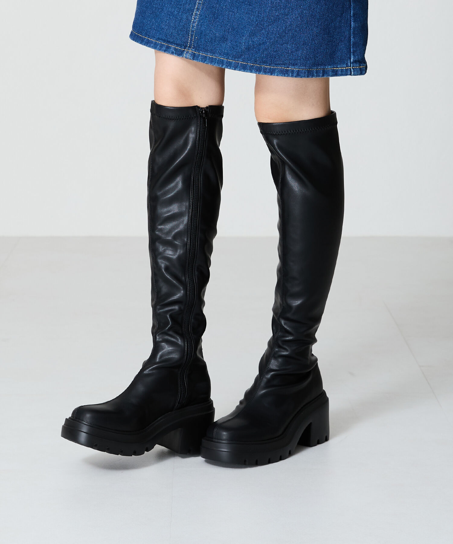 ORiental TRaffic「ストレッチニーハイブーツ/41505 ロング ヒール8.5ｃｍ」|ロングブーツ|