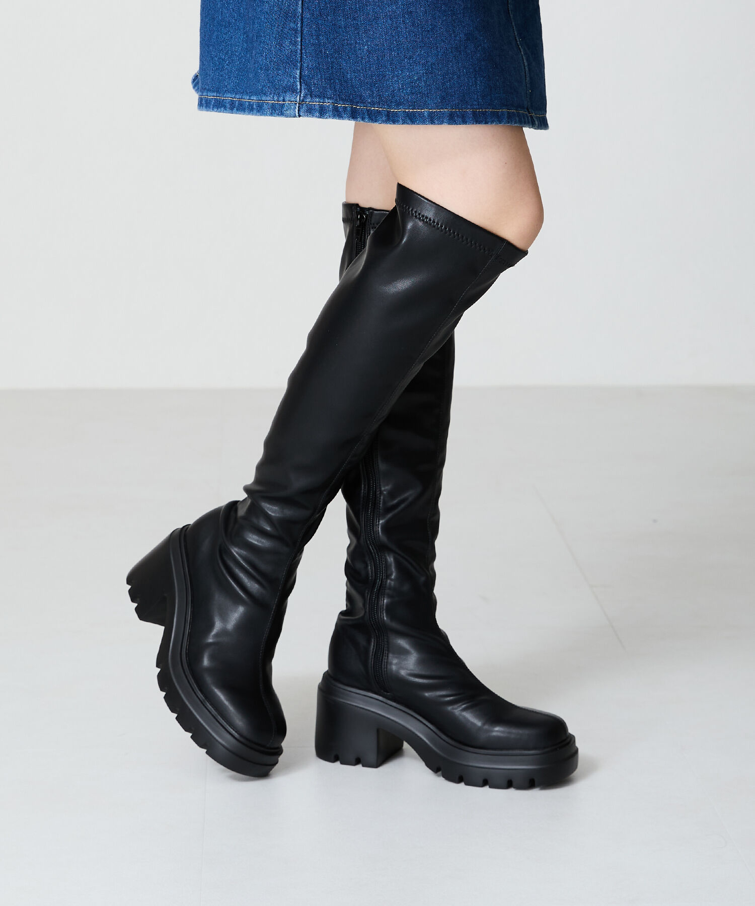 ORiental TRaffic「ストレッチニーハイブーツ/41505 ロング ヒール8.5ｃｍ」|ロングブーツ|