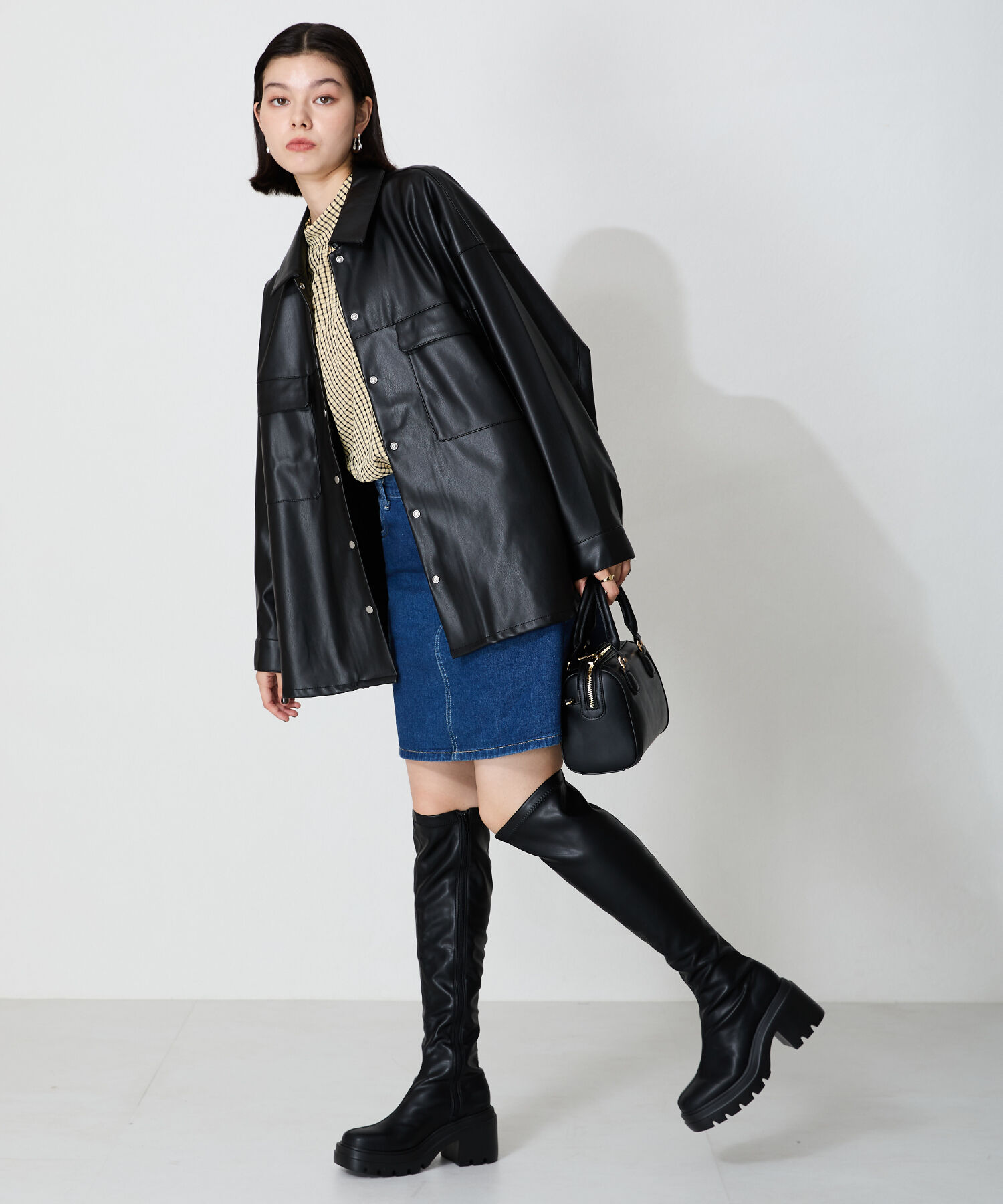 ORiental TRaffic「ストレッチニーハイブーツ/41505 ロング ヒール8.5ｃｍ」|ロングブーツ|