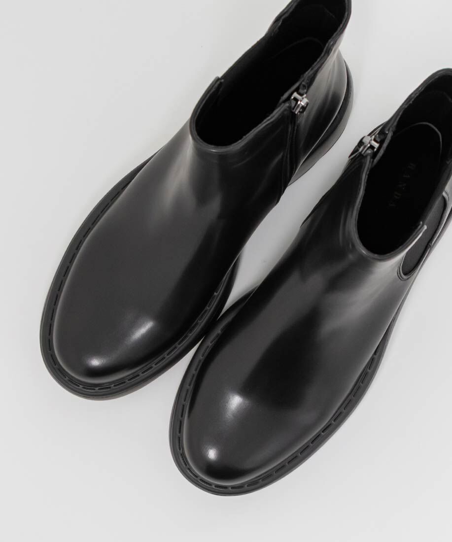  「ボリュームソールベーシックサイドゴアブーツ」|ショートブーツ|