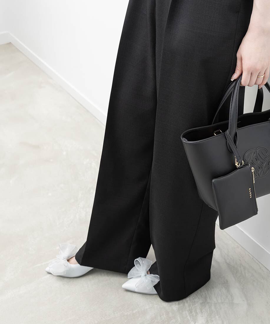  「2WAY シアーリボンチャンキーヒールパンプス」|パンプス|