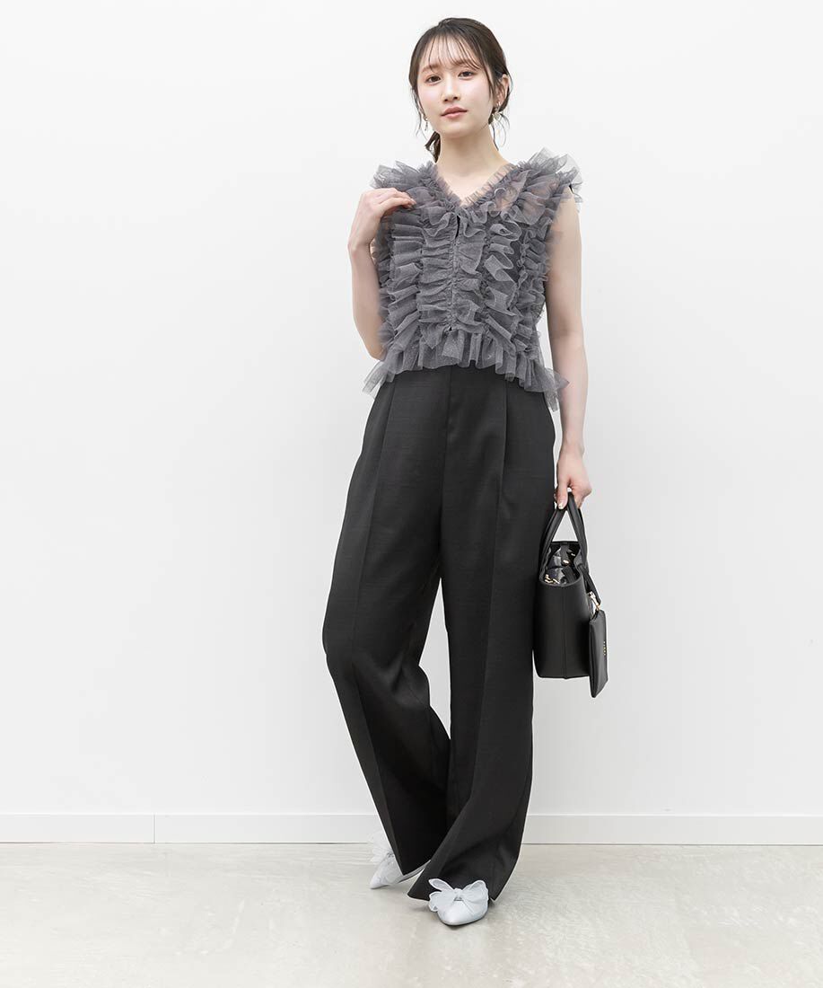  「2WAY シアーリボンチャンキーヒールパンプス」|パンプス|