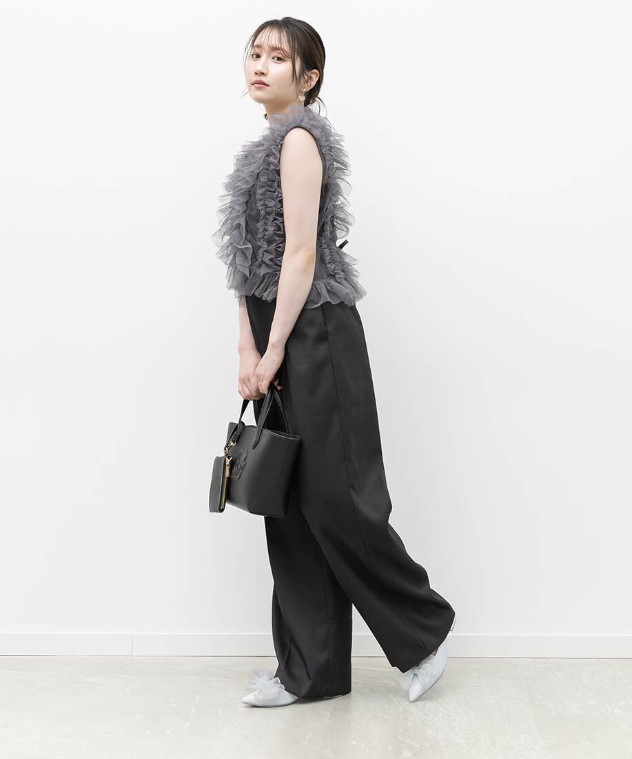  「2WAY シアーリボンチャンキーヒールパンプス」|パンプス|