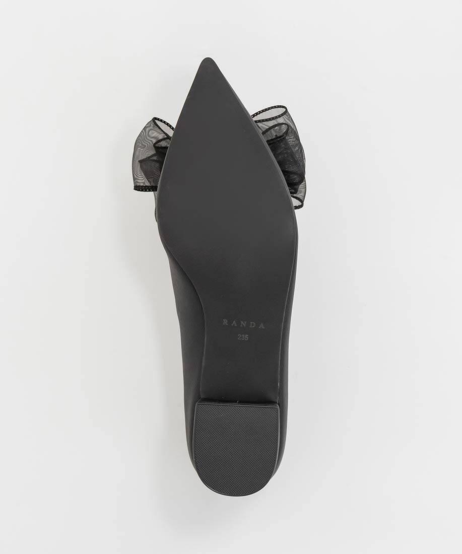  「2WAY シアーリボンチャンキーヒールパンプス」|パンプス|