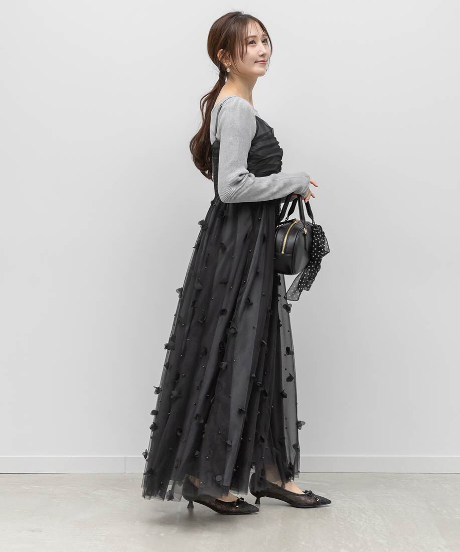  「グリッターラインチュールパンプス」|パンプス|