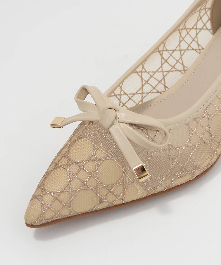  「グリッターラインチュールパンプス」|パンプス|