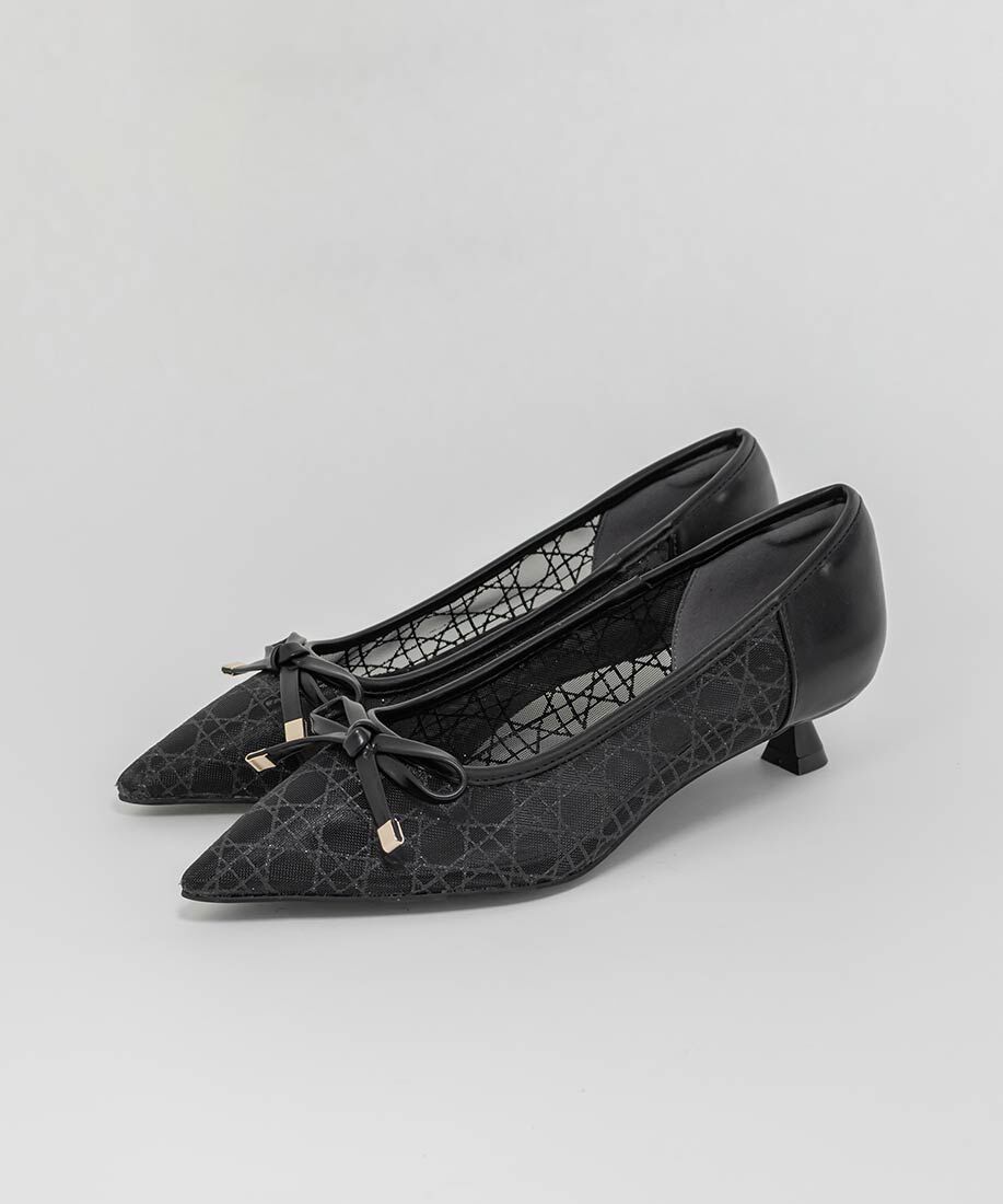  「グリッターラインチュールパンプス」|パンプス|