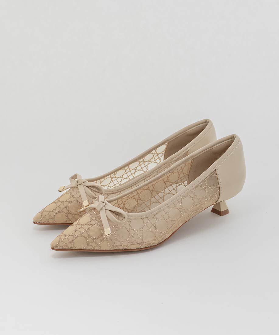  「グリッターラインチュールパンプス」|パンプス|