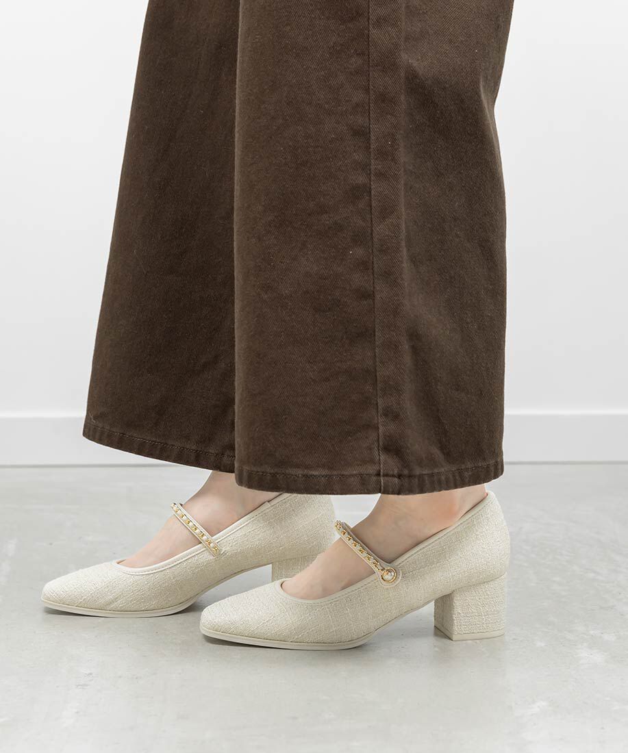  「チェーンストラップメリージェーンパンプス」|パンプス|