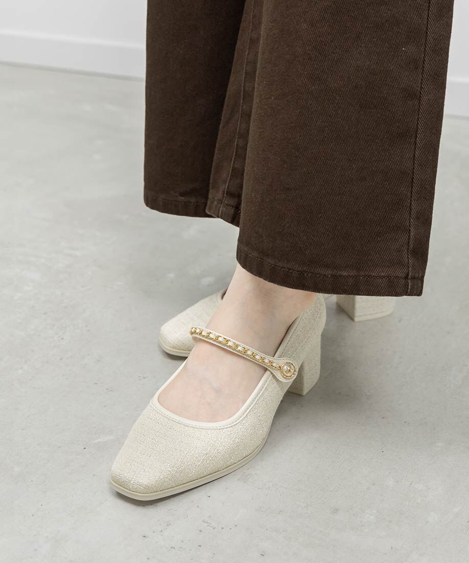  「チェーンストラップメリージェーンパンプス」|パンプス|