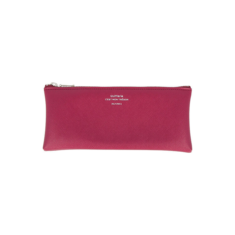 Quitterie「キトリ フラットペンケース 」|ポーチ|ワイン