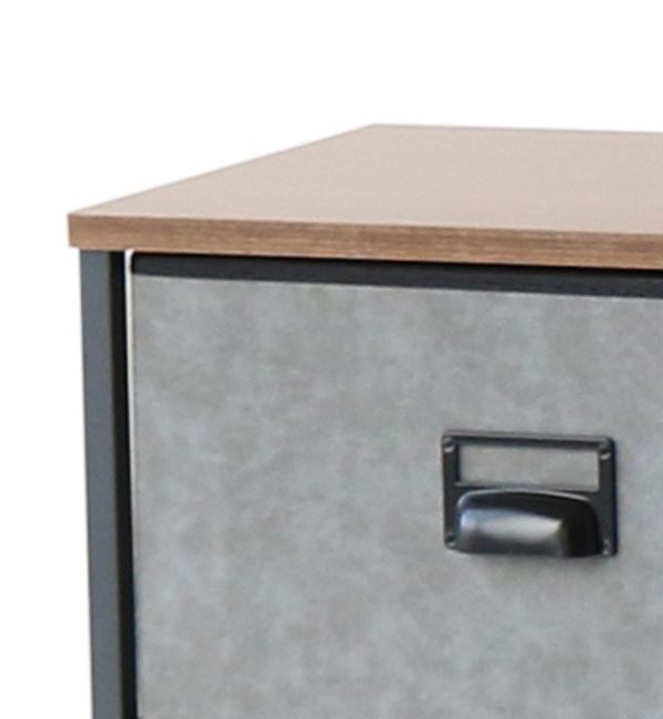 B-COMPANY「たっぷり入る万能チェスト　セラミック風チェスト4段／幅45cm」|タオル|