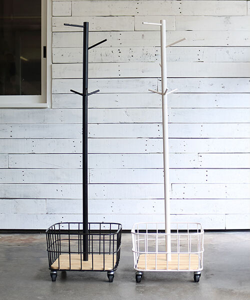  「バスケット付　ポールハンガー」|食器・キッチングッズ|