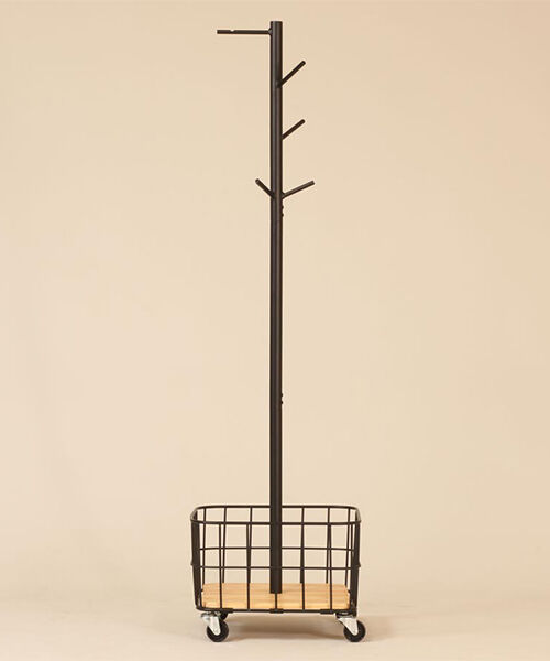  「バスケット付　ポールハンガー」|食器・キッチングッズ|