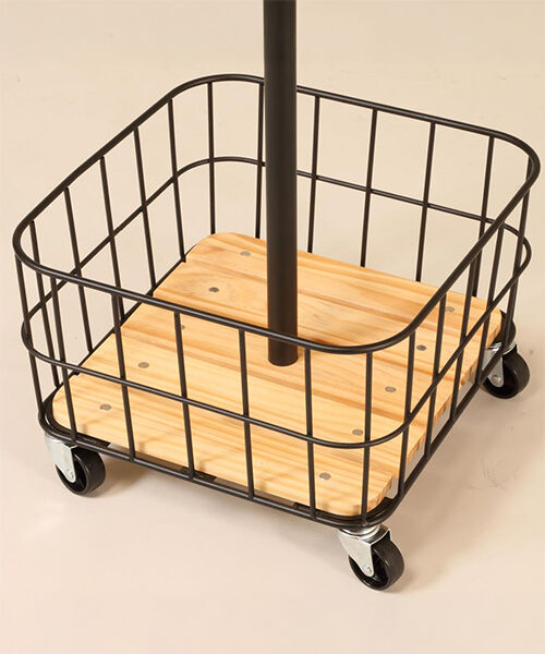  「バスケット付　ポールハンガー」|食器・キッチングッズ|