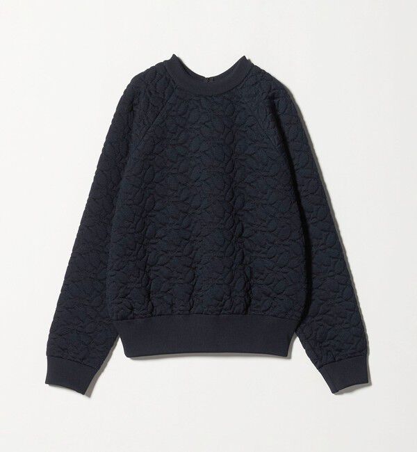 UNITED ARROWS「＜WRAPINKNOT＞フラワー キルト プルオーバー ニット」|ニット・セーター|NAVY