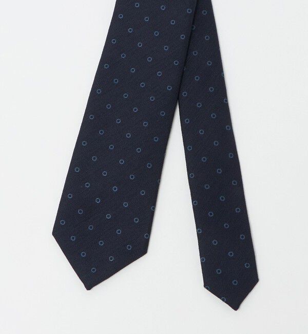 UNITED ARROWS「フォサッティ ブルー サークル ジャガード ネクタイ」|ネクタイ・蝶ネクタイ|