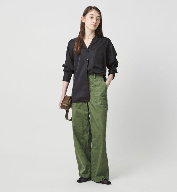 UNITED ARROWS「シルクライク オープンカラー シャツ」|シャツ・ブラウス|