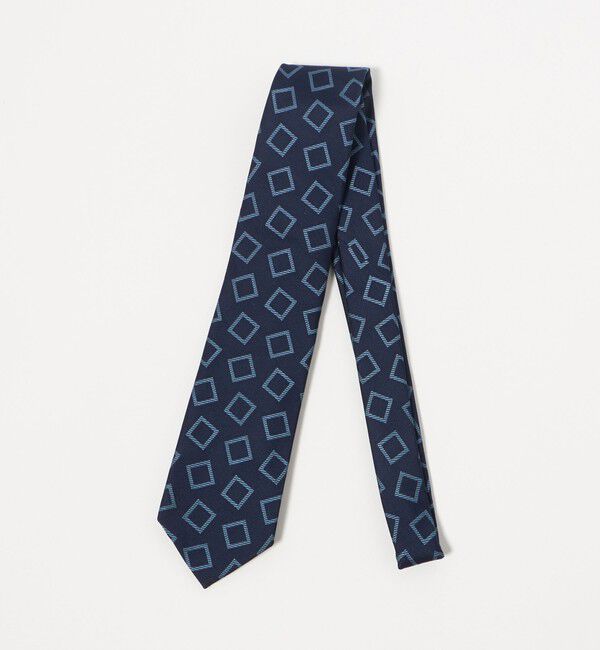 UNITED ARROWS「カラー スクエア ジャガード ネクタイ」|ネクタイ・蝶ネクタイ|NAVY