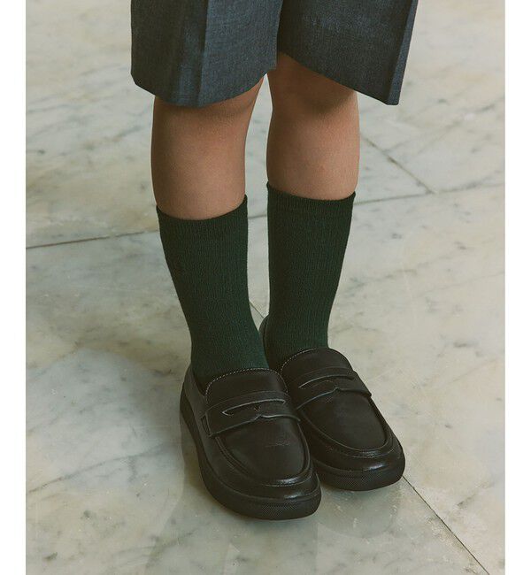 UNITED ARROWS green label relaxing「コイン ローファー / キッズ  16.5cm-23cm」|ビジネス・ドレスシューズ|BLACK