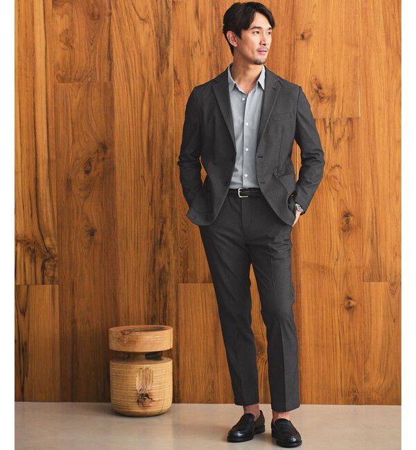 UNITED ARROWS green label relaxing「【WEB限定】JUST fit WORKIST セットアップ -ストレッチ-」|テーラードジャケット|DK.GRAY