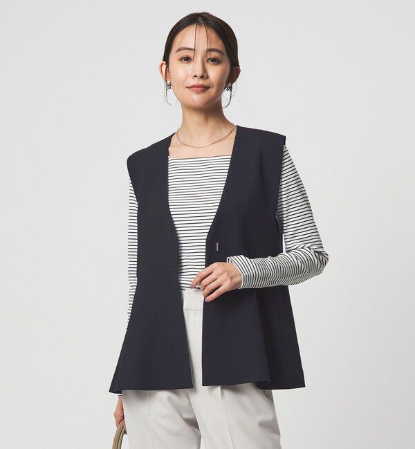 size SHORTあり］fleurie(フルリー) ペプラム ジレ（UNITED ARROWS