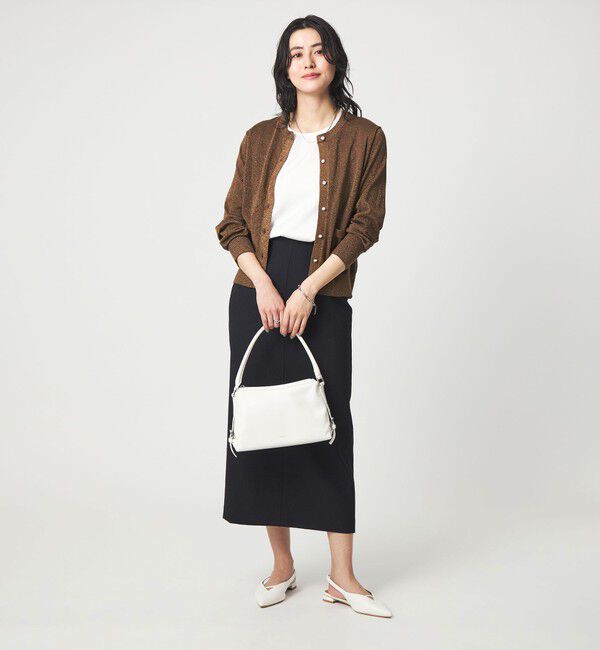 UNITED ARROWS green label relaxing「ラメ クルーネック ニット カーディガン」|カーディガン|