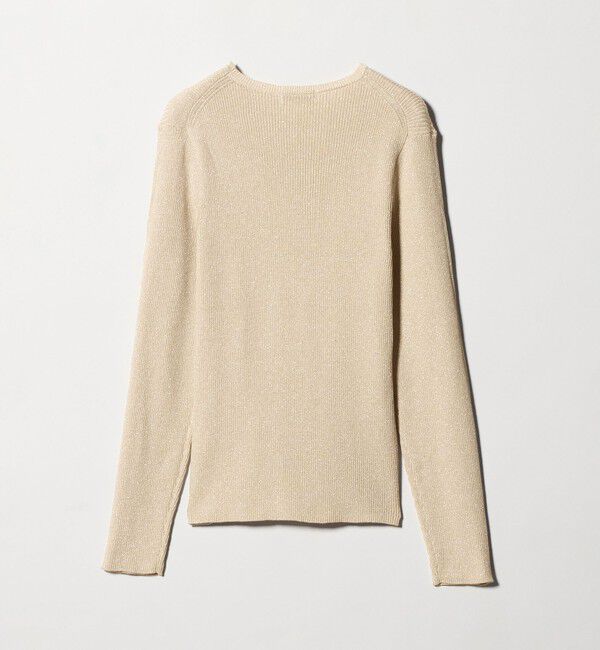 UNITED ARROWS green label relaxing「ラメ リブ クルーネック ニット プルオーバー」|ニット・セーター|
