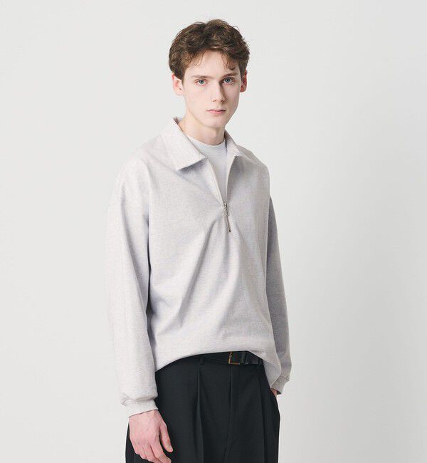 BEAUTY&YOUTH UNITED ARROWS「DENCE コットン ジップ ポロカットソー」|Tシャツ・カットソー|LT.GRAY
