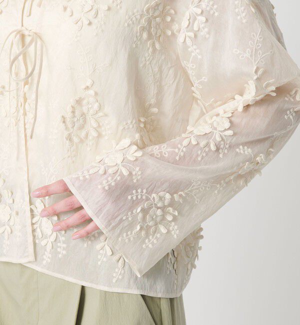 BEAUTY&YOUTH UNITED ARROWS「セルロースナイロン エンブロイダリーシャツ 2WAY」|シャツ・ブラウス|