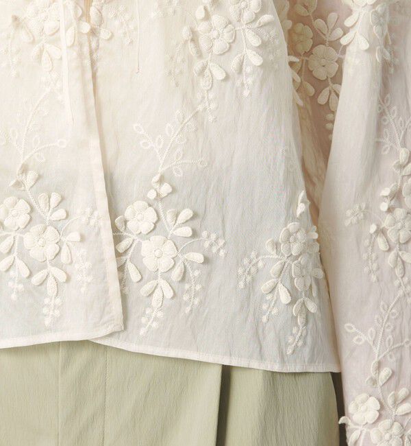 BEAUTY&YOUTH UNITED ARROWS「セルロースナイロン エンブロイダリーシャツ 2WAY」|シャツ・ブラウス|