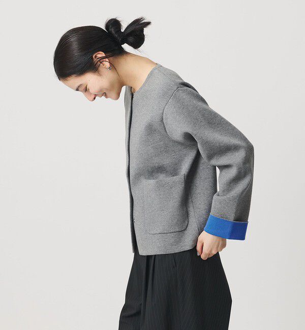 BEAUTY&YOUTH UNITED ARROWS「【WEB限定 Wardrobe DAILY MINIMAL】バイカラー スナップボタンカーディガン ウォッシャブル」|カーディガン|