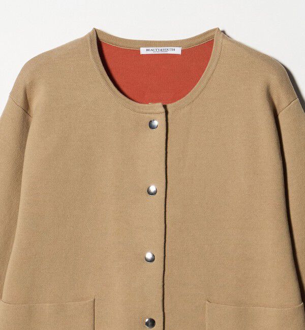 BEAUTY&YOUTH UNITED ARROWS「【WEB限定 Wardrobe DAILY MINIMAL】バイカラー スナップボタンカーディガン ウォッシャブル」|カーディガン|