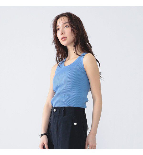 Demi-Luxe BEAMS 「AURALEE / GIZA HIGH GAUGE RIB KNIT TANK」|ニット・セーター|LIGHT.BLUE