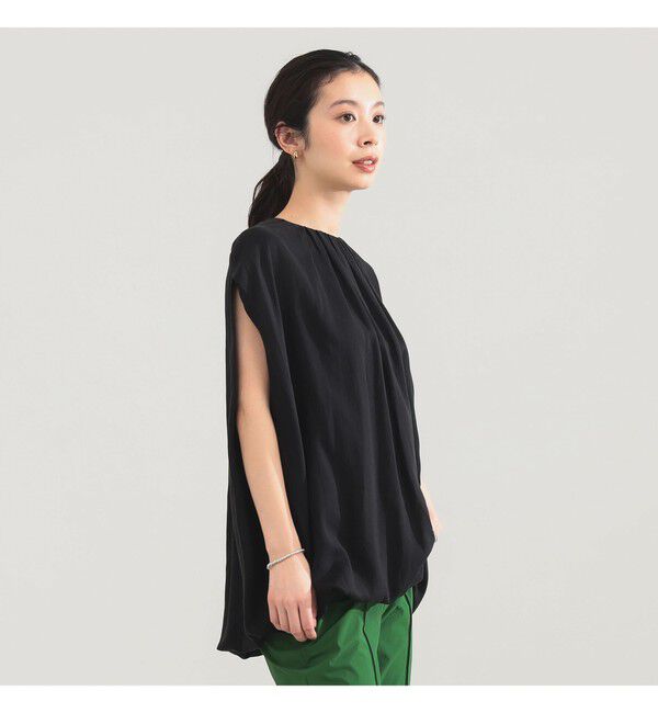 Demi-Luxe BEAMS 「AK+1 / リヨセル ギャザー プルオーバー」|シャツ・ブラウス|