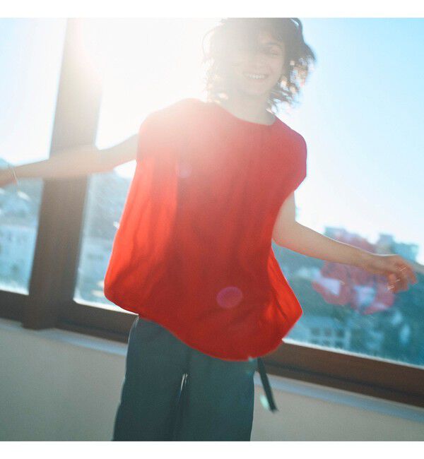 Demi-Luxe BEAMS 「AK+1 / リヨセル ギャザー プルオーバー」|シャツ・ブラウス|RED