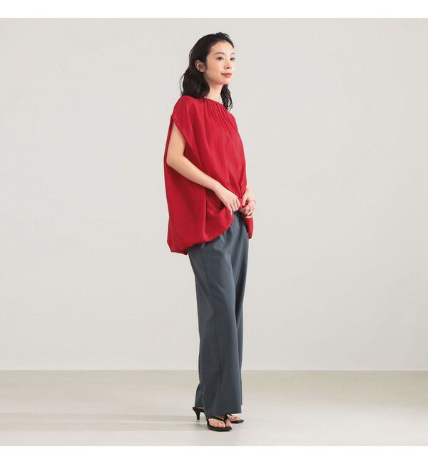 Demi-Luxe BEAMS 「AK+1 / リヨセル ギャザー プルオーバー」|シャツ・ブラウス|