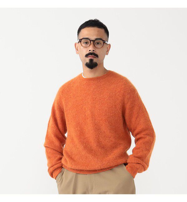 BEAMS PLUS「7ゲージ ガーター ステッチ クルーネック」|ニット・セーター|