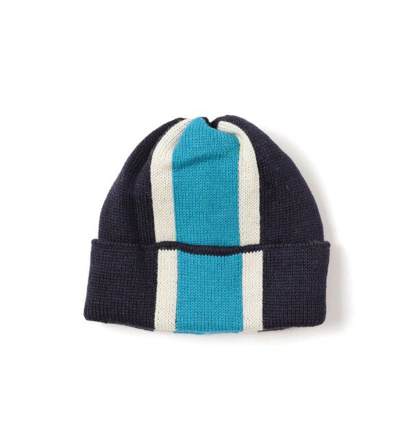 BEAMS PLUS「Wool Watch Cap Jacquard Stripe」|その他|NAVY