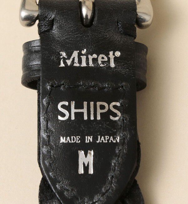 SHIPS「SHIPS: レザー メッシュ ベルト」|ベルト|